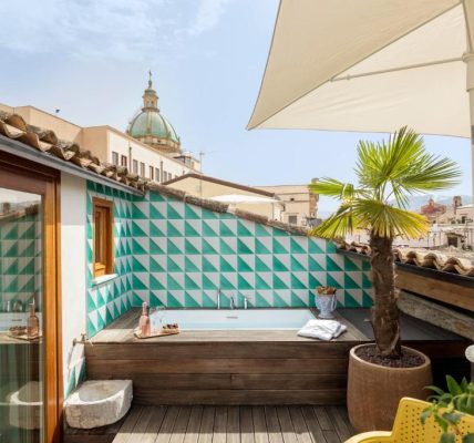 Camera Hotel Sui Tetti di Balarm Boutique Rooms Palermo con Piscina Privata in Terrazza