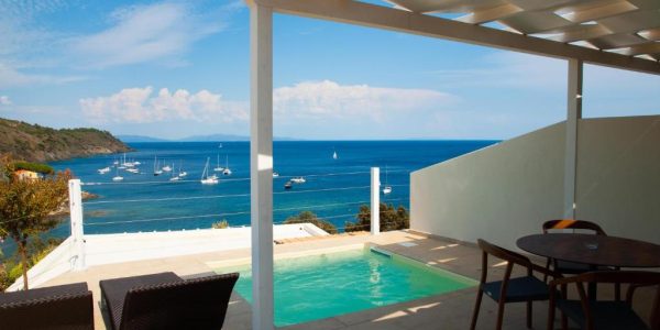 Resort Capo Bianco Toscana con Piscina Privata in Camera Vista Mare